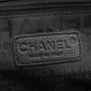 シャネル CHANEL チョコバー ハンドバッグ ブラック キャビアスキン トートバッグ シルバー金具 黒 ココマーク