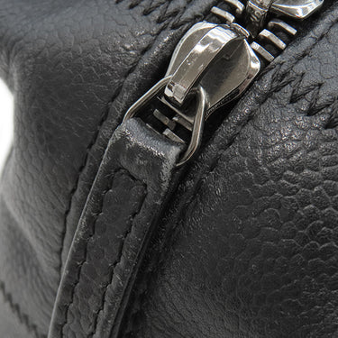 シャネル CHANEL チョコバー ハンドバッグ ブラック キャビアスキン トートバッグ シルバー金具 黒 ココマーク