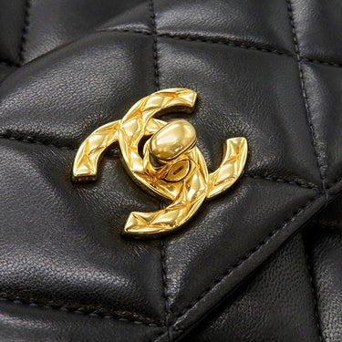シャネル CHANEL マトラッセ ブラック レザー ショルダーバッグ ゴールド金具 黒 チェーンショルダー 肩掛け