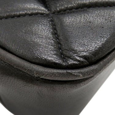 シャネル CHANEL マトラッセ ブラック レザー ショルダーバッグ ゴールド金具 黒 チェーンショルダー 肩掛け