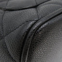 シャネル CHANEL マトラッセ 復刻トート A01804 ブラック キャビアスキン トートバッグ マットシルバー金具 黒 ココマーク