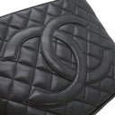 シャネル CHANEL マトラッセ 復刻トート A01804 ブラック キャビアスキン トートバッグ マットシルバー金具 黒 ココマーク
