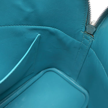 エルメス HERMES ボリード27 ターコイズ シェーブル 2WAYバッグ シルバー金具 青 ショルダー