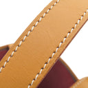 エルメス HERMES ミュズリエール2 ルージュヴィフ×ナチュラル×ハバナ ボックスカーフ ハンドバッグ ゴールド金具 赤 ベージュ 茶 バケツバッグ