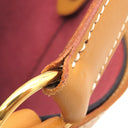 エルメス HERMES ミュズリエール2 ルージュヴィフ×ナチュラル×ハバナ ボックスカーフ ハンドバッグ ゴールド金具 赤 ベージュ 茶 バケツバッグ