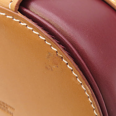 エルメス HERMES ミュズリエール2 ルージュヴィフ×ナチュラル×ハバナ ボックスカーフ ハンドバッグ ゴールド金具 赤 ベージュ 茶 バケツバッグ