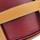 エルメス HERMES ミュズリエール2 ルージュヴィフ×ナチュラル×ハバナ ボックスカーフ ハンドバッグ ゴールド金具 赤 ベージュ 茶 バケツバッグ