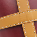 エルメス HERMES ミュズリエール2 ルージュヴィフ×ナチュラル×ハバナ ボックスカーフ ハンドバッグ ゴールド金具 赤 ベージュ 茶 バケツバッグ