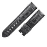パネライ PANERAI ルミノール用 レザーバンド ブラック クロコダイル 腕時計パーツ 新品同様 純正 替え ベルト ストラップ 予備 22ｍｍ ブラック 黒