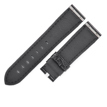パネライ PANERAI ルミノール用 レザーバンド ブラック クロコダイル 腕時計パーツ 新品同様 純正 替え ベルト ストラップ 予備 22ｍｍ ブラック 黒
