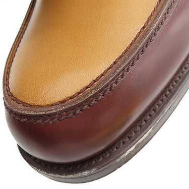 ジョンロブ John Lobb 310 LOPEZ ロペス ブラウン×ライトブラウン レザー ＃5E ローファー 革靴 本革 茶