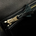 エルメス HERMES コンスタンス 24 ブラック ポロサス ショルダーバッグ ゴールド金具 黒 クロコ