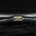 エルメス HERMES コンスタンス 24 ブラック ポロサス ショルダーバッグ ゴールド金具 黒 クロコ