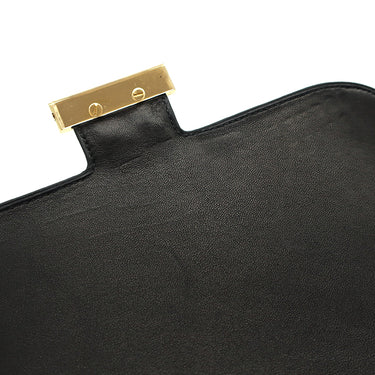 エルメス HERMES コンスタンス 24 ブラック ポロサス ショルダーバッグ ゴールド金具 黒 クロコ