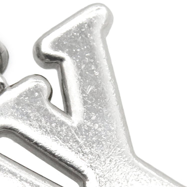 ルイヴィトン LOUIS VUITTON レディ LV M1378A シルバー メタル ストラス ブレスレット LVイニシャル モノグラムフラワー