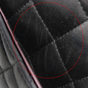 シャネル CHANEL マトラッセ 25 ダブルフラップ ブラック ラムスキン ショルダーバッグ シルバー金具 黒 ココマーク