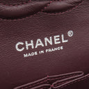 シャネル CHANEL マトラッセ 25 ダブルフラップ ブラック ラムスキン ショルダーバッグ シルバー金具 黒 ココマーク