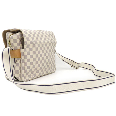 ルイヴィトン LOUIS VUITTON ナヴィグリオ N51189 ダミエアズール ダミエアズールキャンバス ショルダーバッグ ゴールド金具 白
