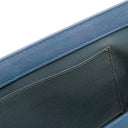 シャネル CHANEL ボーイシャネル メタリックブルー カーフ ショルダーバッグ シルバー金具 青 肩掛け ココマーク パンチングレザー