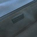 シャネル CHANEL ボーイシャネル メタリックブルー カーフ ショルダーバッグ シルバー金具 青 肩掛け ココマーク パンチングレザー