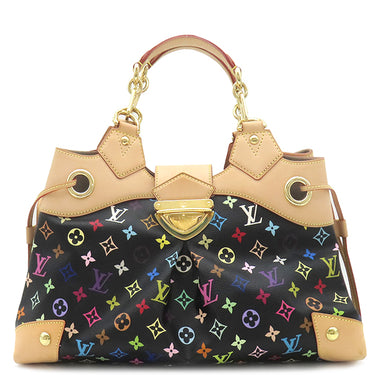 ルイヴィトン LOUIS VUITTON ウルスラ M40124 ノワール モノグラムマルチカラー ハンドバッグ ゴールド金具 黒 村上隆