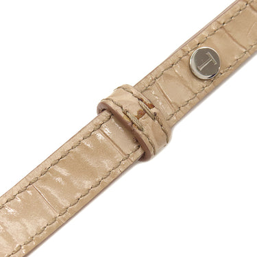 トッズ TODS ダブルT バケットバッグ MW41 ベージュ レザー 2WAYバッグ シルバー金具 ハンドバッグ ショルダーバッグ