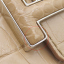 トッズ TODS ダブルT バケットバッグ MW41 ベージュ レザー 2WAYバッグ シルバー金具 ハンドバッグ ショルダーバッグ