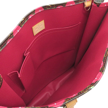 ルイヴィトン LOUIS VUITTON サック プラ M95010 モノグラム モノグラムキャンバス トートバッグ ゴールド金具 村上隆 茶 ハンドバッグ