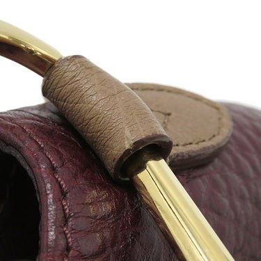 ルイヴィトン LOUIS VUITTON マジェスティウ リミテッド N91280 モノグラム×ボルドー モノグラムキャンバス オーストリッチ リザード ショルダーバッグ ゴールド金具 茶