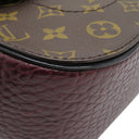 ルイヴィトン LOUIS VUITTON マジェスティウ リミテッド N91280 モノグラム×ボルドー モノグラムキャンバス オーストリッチ リザード ショルダーバッグ ゴールド金具 茶