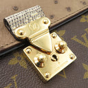 ルイヴィトン LOUIS VUITTON マジェスティウ リミテッド N91280 モノグラム×ボルドー モノグラムキャンバス オーストリッチ リザード ショルダーバッグ ゴールド金具 茶