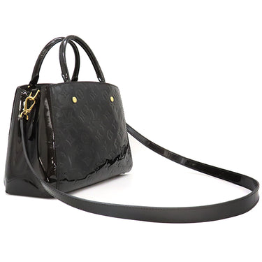 ルイヴィトン LOUIS VUITTON モンテーニュBB M50171 ノワール モノグラムヴェルニ 2WAYバッグ ゴールド金具 黒 ハンドバッグ ショルダー