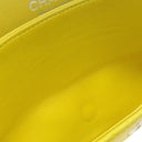 シャネル CHANEL マトラッセ 25 Wチェーン イエロー ラムスキン ショルダーバッグ シルバー金具 黄 ダブルフラップ ダブルチェーン