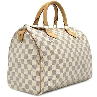 ルイヴィトン LOUIS VUITTON スピーディ 30 N41533 ダミエアズール ダミエアズールキャンバス ハンドバッグ ゴールド金具 白 ボストン