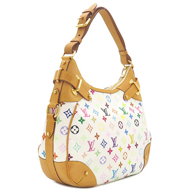 ルイヴィトン LOUIS VUITTON グレタ M40195 ブロン モノグラムマルチカラー ハンドバッグ ゴールド金具 白 肩掛け ワンショルダー
