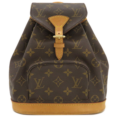 ルイヴィトン LOUIS VUITTON ミニ モンスリ M51137 モノグラム モノグラムキャンバス リュック・デイパック ゴールド金具 茶 バックパック