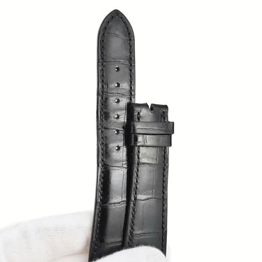 パテックフィリップ PATEK PHILIPPE ブラック クロコダイル 腕時計パーツ 純正 クロコ ベルト ストラップ 替え 予備 正規品 交換 スペア 本革 レザー 20ｍｍ ブラック 黒