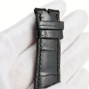 パテックフィリップ PATEK PHILIPPE ブラック クロコダイル 腕時計パーツ 純正 クロコ ベルト ストラップ 替え 予備 正規品 交換 スペア 本革 レザー 20ｍｍ ブラック 黒