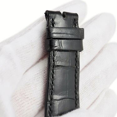 パテックフィリップ PATEK PHILIPPE ブラック クロコダイル 腕時計パーツ 純正 クロコ ベルト ストラップ 替え 予備 正規品 交換 スペア 本革 レザー 20ｍｍ ブラック 黒