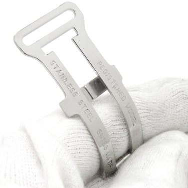 ブライトリング BREITLING シルバー ステンレススチール 腕時計パーツ 純正 ステンレス Dバックル パーツ 替え 交換 予備 フォールディング 18mm幅対応 シルバー 銀