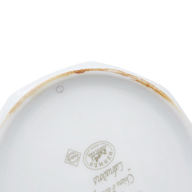 エルメス HERMES シャス グリーン ラブラドールレトリバー モーニングカップ＆ソーサー４客セット ホワイト×グリーン 陶磁器 食器 緑 犬柄