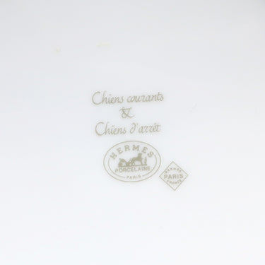 エルメス HERMES シャス グリーン ラブラドールレトリバー モーニングカップ＆ソーサー４客セット ホワイト×グリーン 陶磁器 食器 緑 犬柄