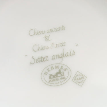 エルメス HERMES シャス イングリッシュセター マグカップ ペア ホワイト×グリーン 磁器 食器 白 緑 2個セット