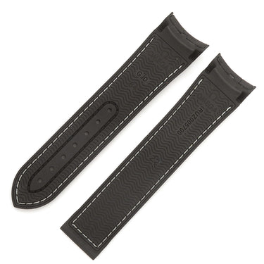 オメガ OMEGA シーマスター プラネットオーシャン用 クロコ×ラバーバンド ブラック クロコダイル ラバー 腕時計パーツ 未使用 純正 ベルト ストラップ 22mm ブラック 黒