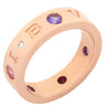 ブルガリ BVLGARI ローマンソルベ ピングゴールド K18YG アメジスト ピンクトルマリン ダイヤモンド #50(JP10) リング 指輪 750AU 9.5号