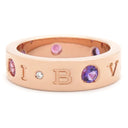 ブルガリ BVLGARI ローマンソルベ ピングゴールド K18YG アメジスト ピンクトルマリン ダイヤモンド #50(JP10) リング 指輪 750AU 9.5号