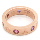 ブルガリ BVLGARI ローマンソルベ ピングゴールド K18YG アメジスト ピンクトルマリン ダイヤモンド #50(JP10) リング 指輪 750AU 9.5号