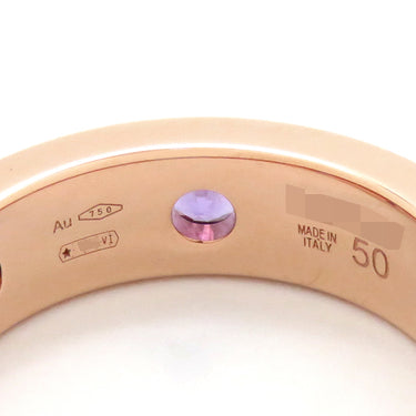 ブルガリ BVLGARI ローマンソルベ ピングゴールド K18YG アメジスト ピンクトルマリン ダイヤモンド #50(JP10) リング 指輪 750AU 9.5号