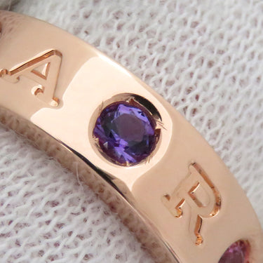 ブルガリ BVLGARI ローマンソルベ ピングゴールド K18YG アメジスト ピンクトルマリン ダイヤモンド #50(JP10) リング 指輪 750AU 9.5号