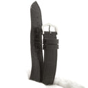 カルティエ Cartier ブラック クロコダイル ステンレススチール 腕時計パーツ 新品同様 純正 替え クロコバンド ベルト ストラップ 純正尾錠付き 19ｍｍ 黒